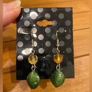 Dangling beaded earrings